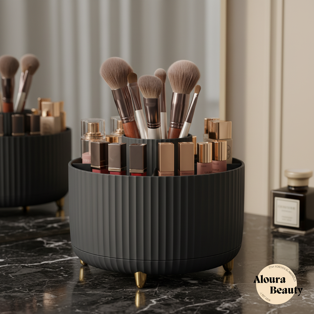 Aloura Beauty - Dark Makeup Organizer