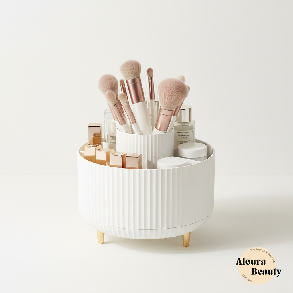 Aloura Beauty - White Makeup Organizer