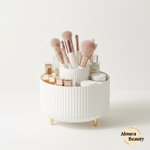 Aloura Beauty - White Makeup Organizer